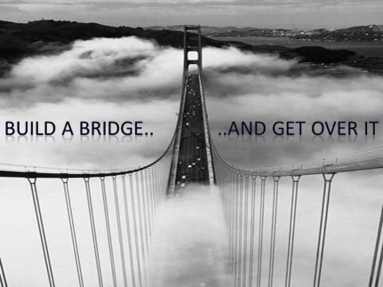Image result for build a bridge over it